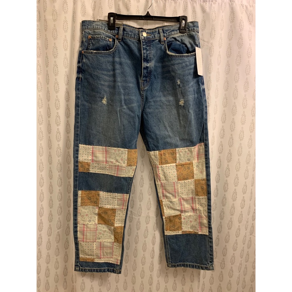 Patched Urban Outfitters BDG High Rise Jeans NWT